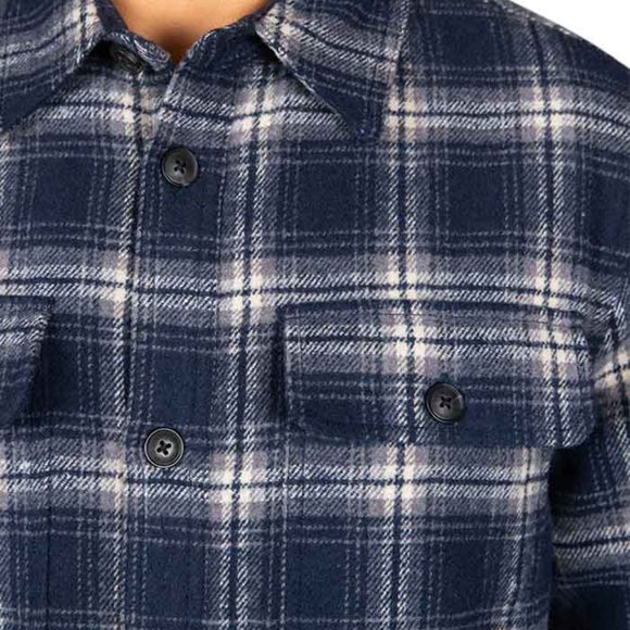 JACHS New York Jackets & Coats Jachs Blue Plaid Wool Blend Quilted